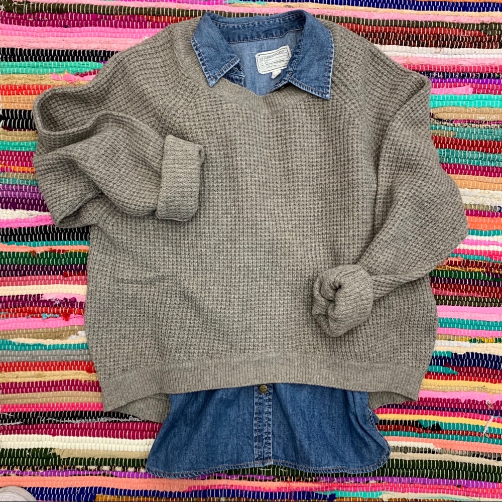 Vince Cropped Saddle Cashmere Pullover Sweater